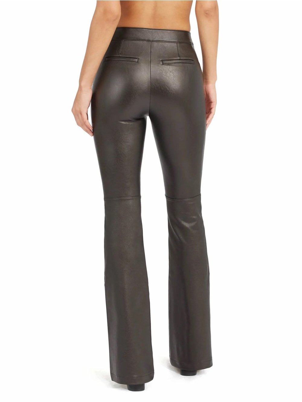 NWOT Spanx Flare Faux Leather Pants - Picture 2 of 12